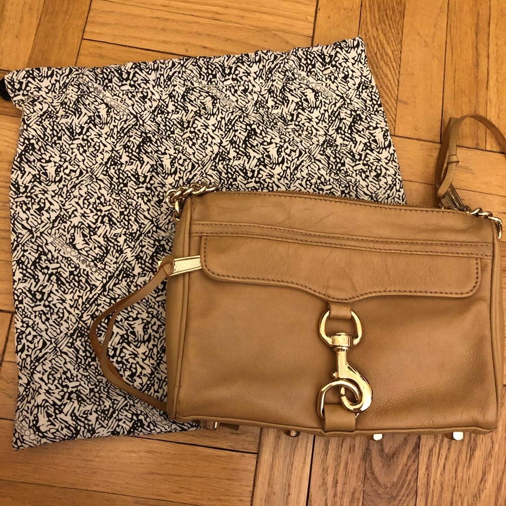Rebecca Minkoff Mac tan clutch